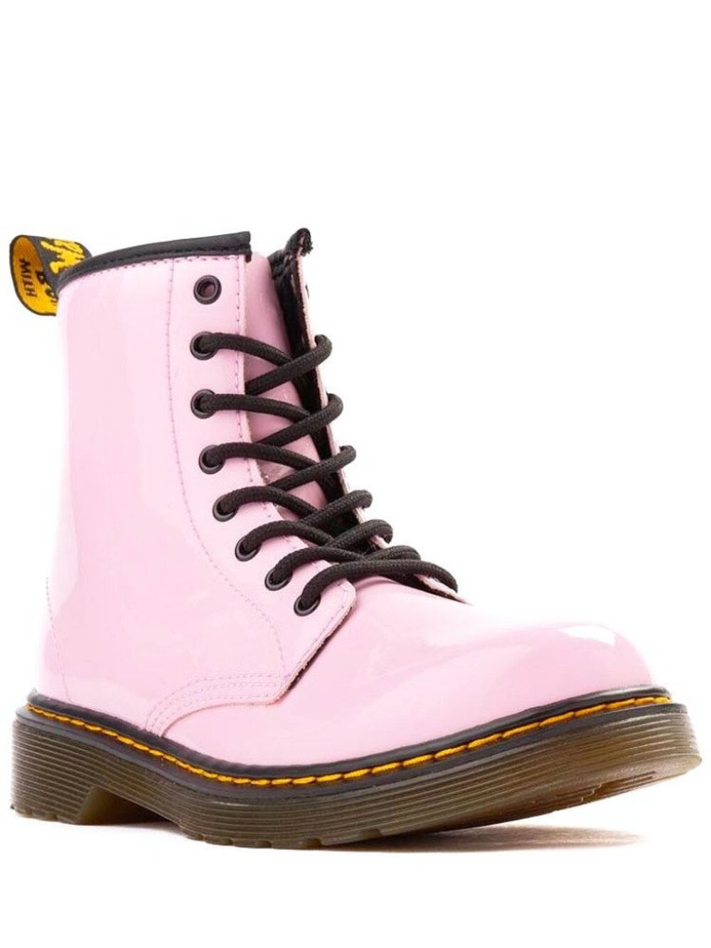GIRL'S (BIG KID) DR. MARTENS BOOTS PATENT LEATHER DOC MARTINS 8-EYE COMBAT BOOTS